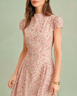 Allegra | Mock-Neck Floral Maxi Dress