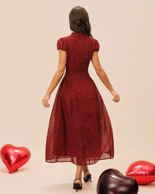 Marisol | Cap Sleeve Floral Chiffon Maxi Dress