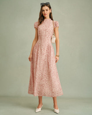 Allegra | Mock-Neck Floral Maxi Dress