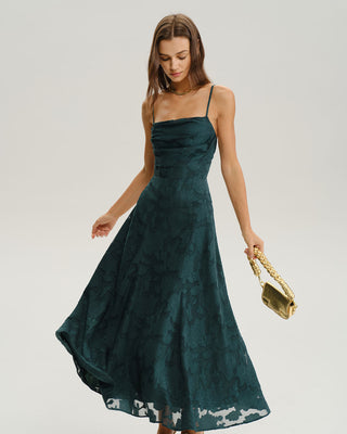 Sienna | Jacquard A-Line Maxi Dress