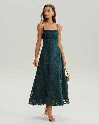Sienna | Jacquard A-Line Maxi Dress
