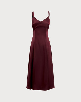 Bianca | Satin A-Line Maxi Dress