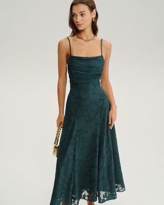Sienna | Jacquard A-Line Maxi Dress