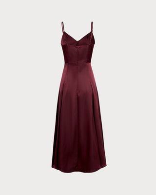 Bianca | Satin A-Line Maxi Dress