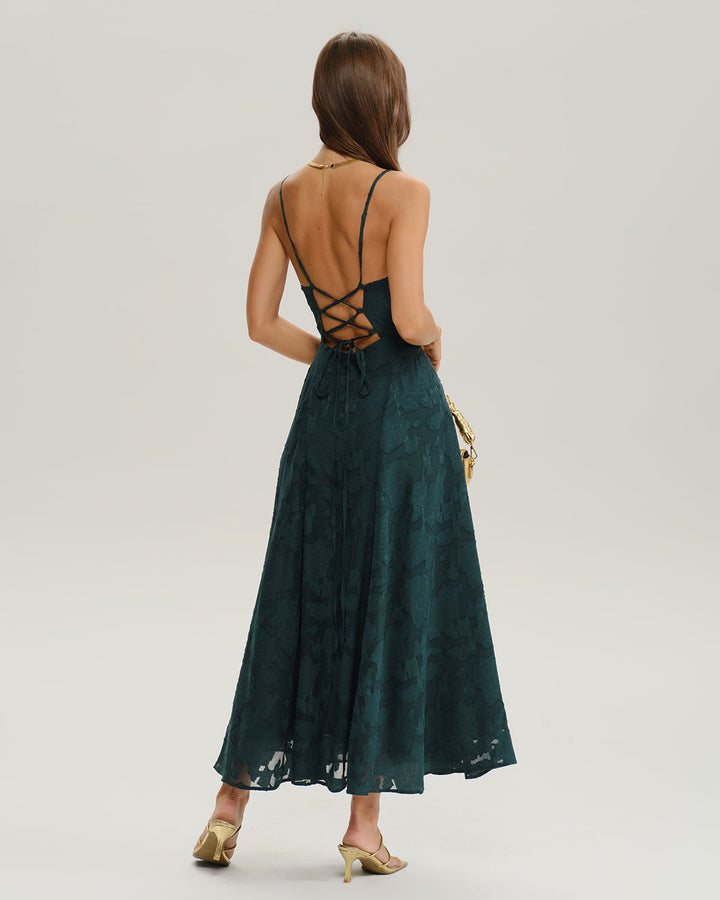 Sienna | Jacquard A-Line Maxi Dress