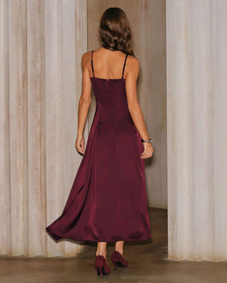 Bianca | Satin A-Line Maxi Dress